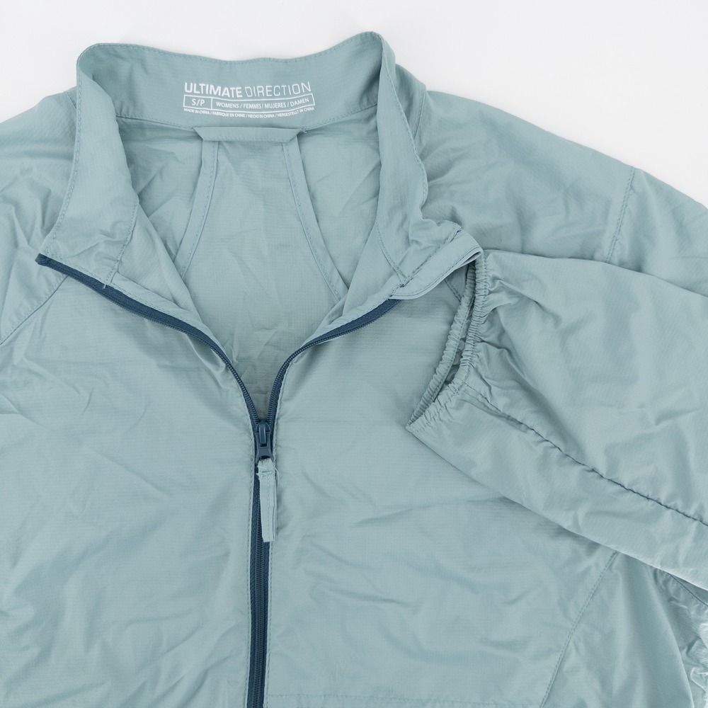 Ultimate Direction Women's S Breeze Shell Ultra Light Windbreaker Full‎ Zip Blue